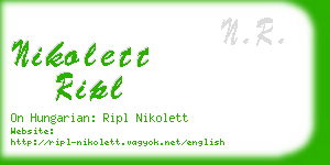 nikolett ripl business card